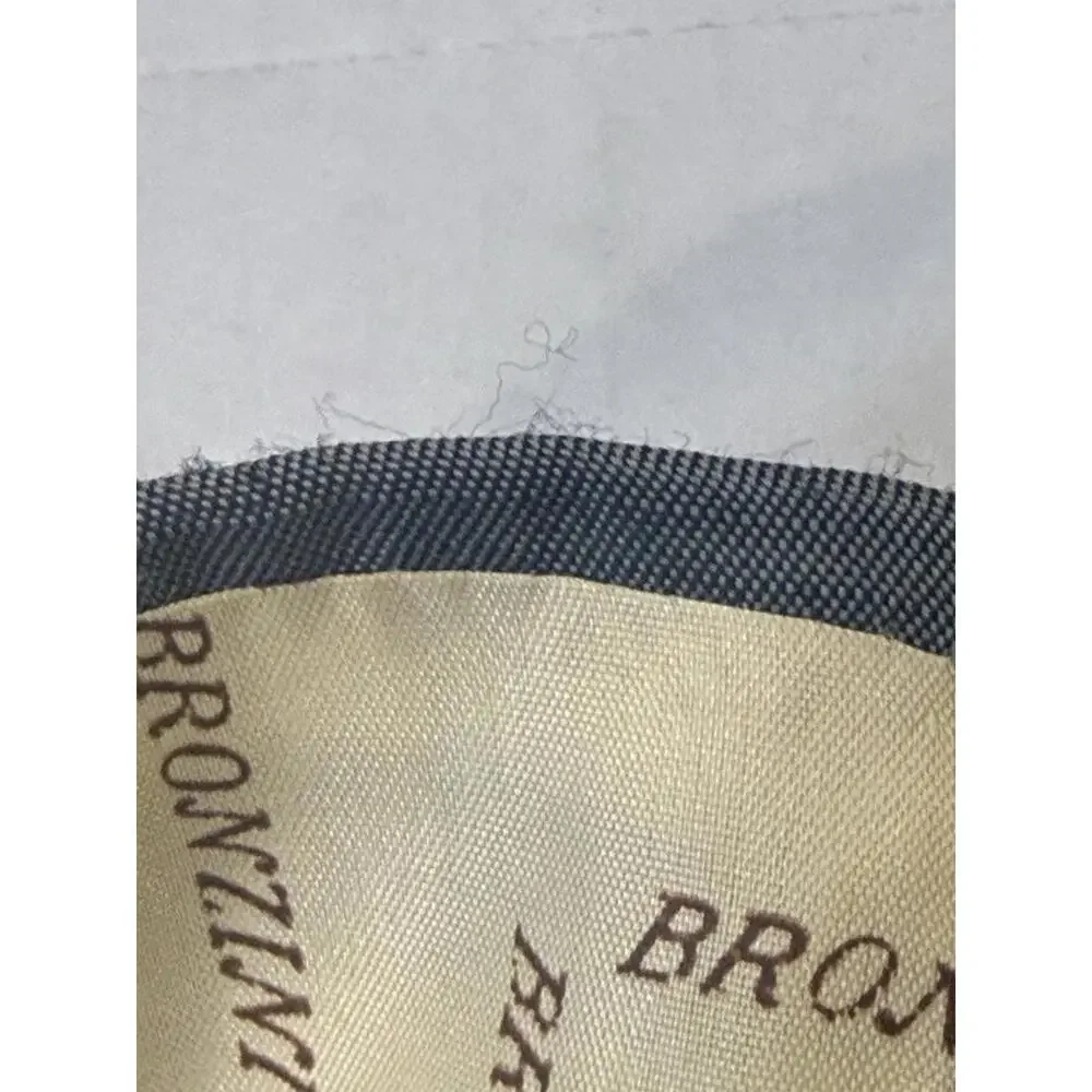 Bronzini VMen's Necktie Tie Polyester Silk Blend‎ Navy & LightBlue With Red Dot